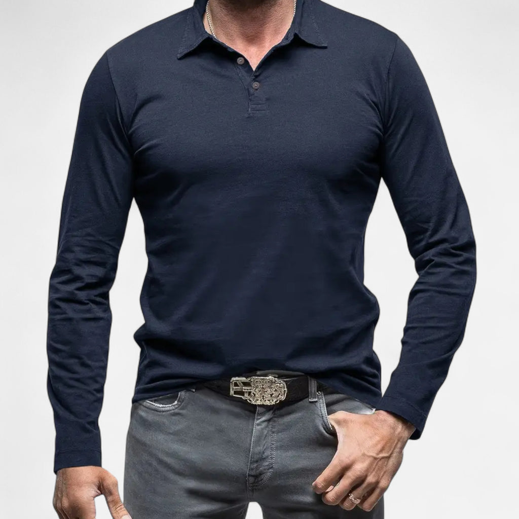 Larnor | Herren Langarm Polohemd Zeitlose Eleganz