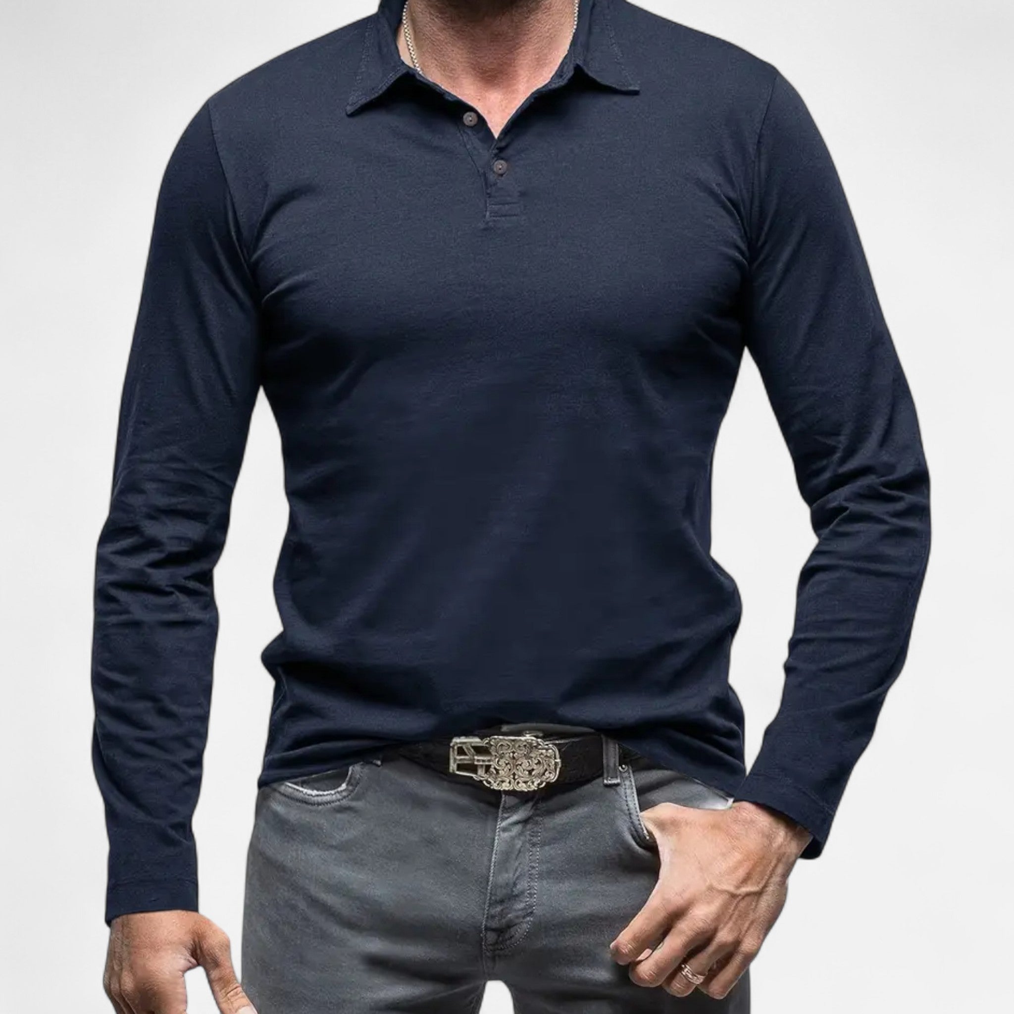 Larnor | Herren Langarm Polohemd Zeitlose Eleganz