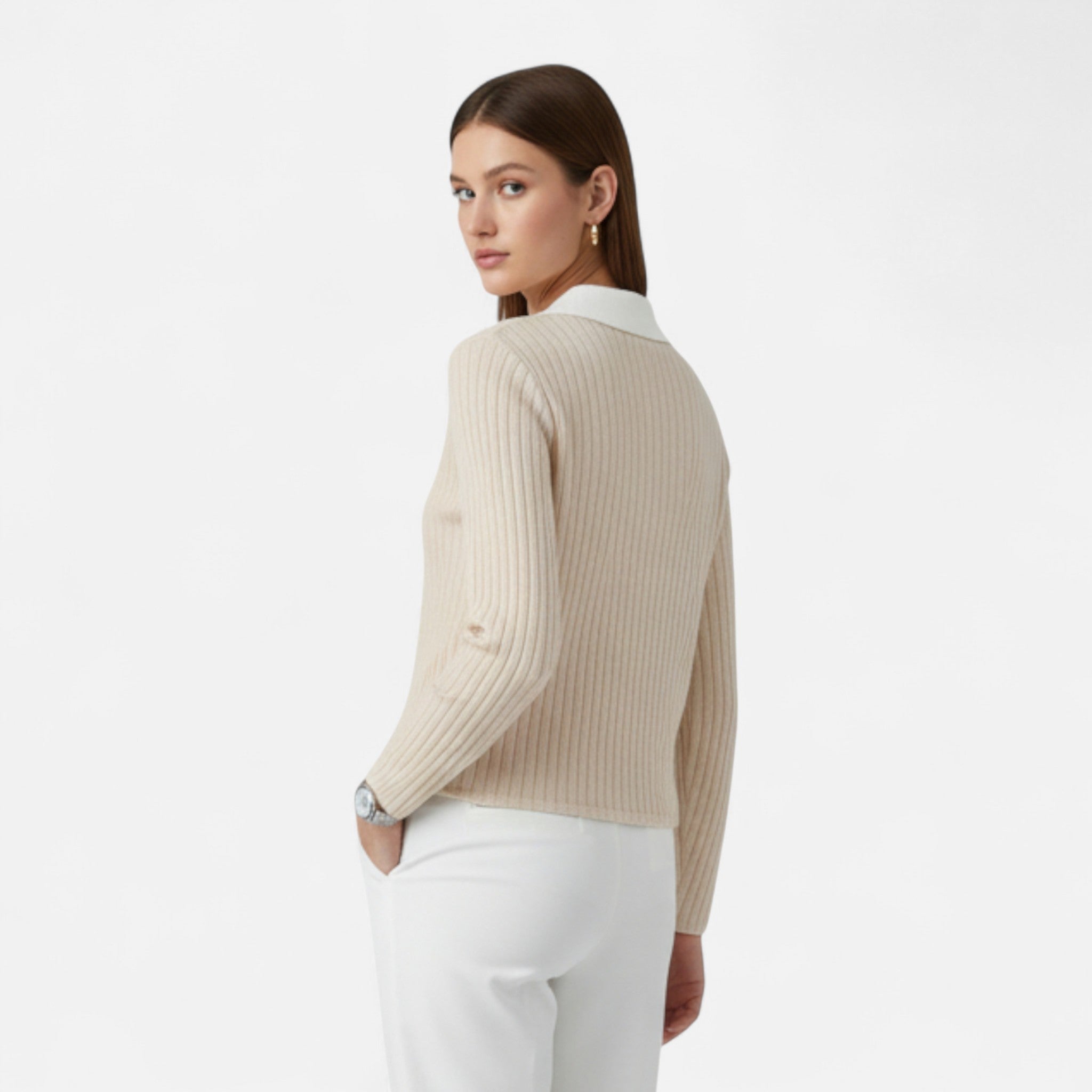 Larnor | Damen Woll-Poloshirt – Zeitlose Slim-Fit Eleganz