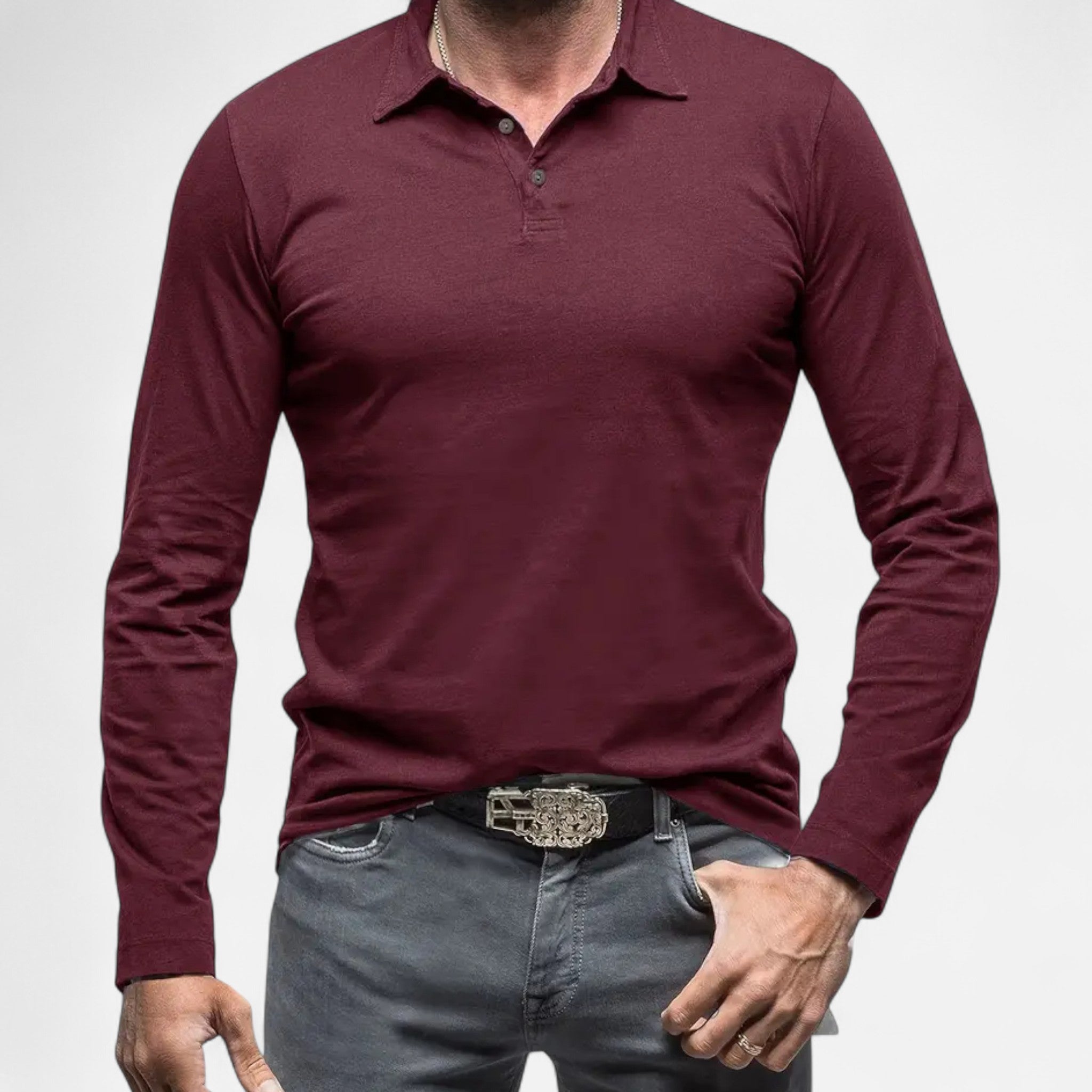 Larnor | Herren Langarm Polohemd Zeitlose Eleganz