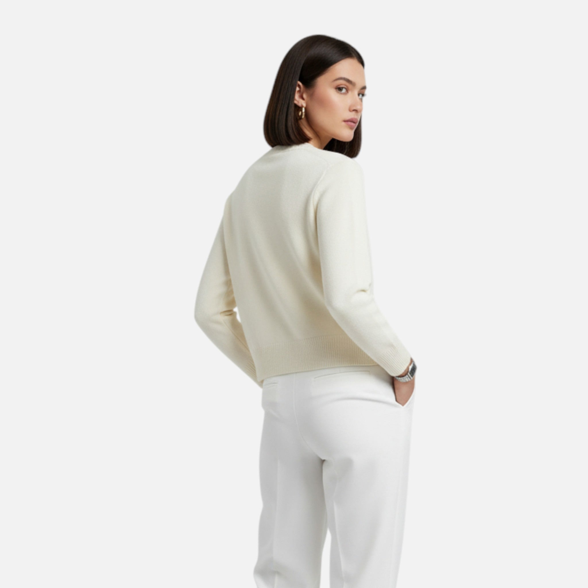 Larnor | Damen Slim-Knit Pullover mit Reißverschluss – Zeitlose Eleganz