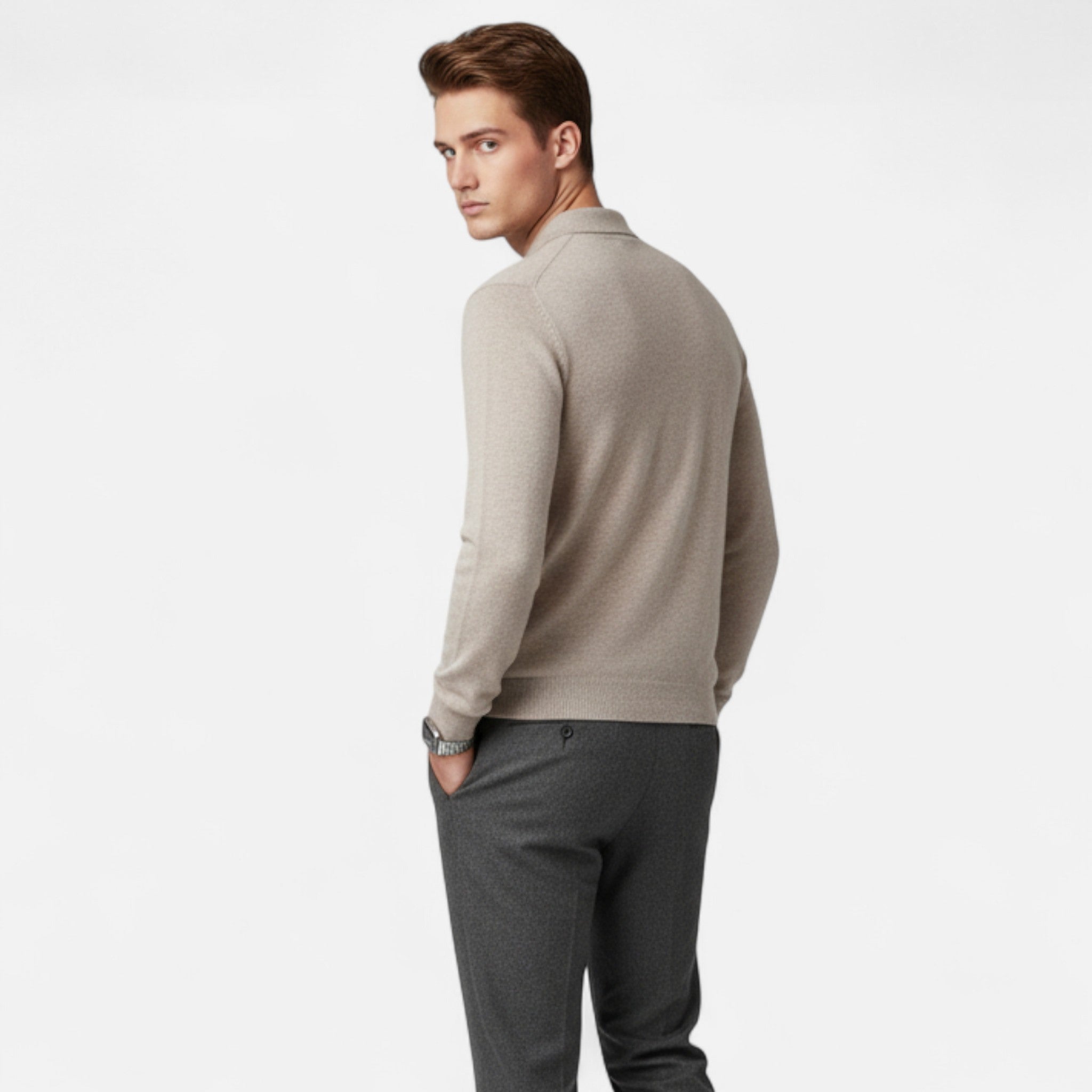 Larnor | Herren Kaschmir Polo Pullover Elegante Tradition
