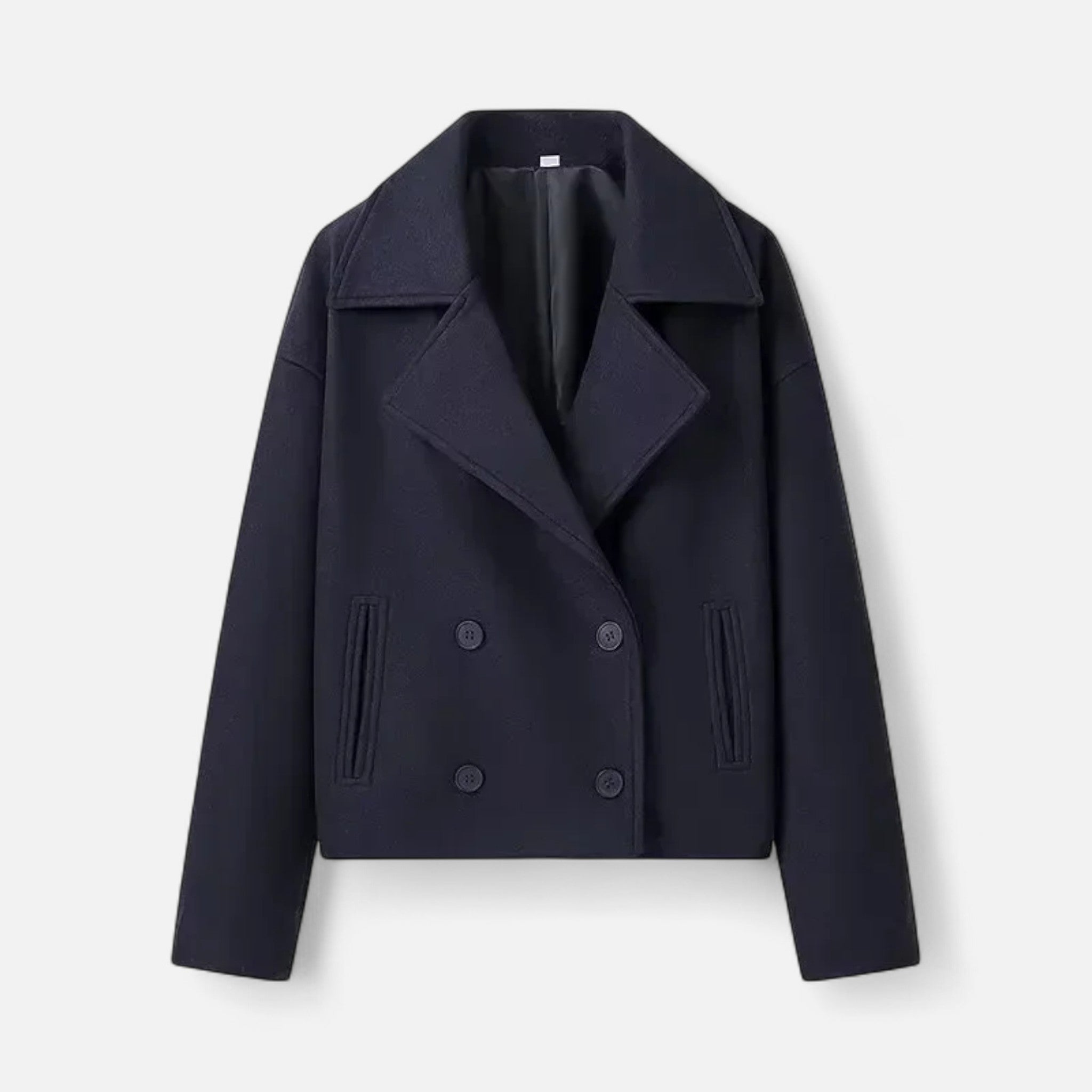 Larnor | Damen Kurzer Doppelreiher-Trenchcoat – Kultivierte Modernität