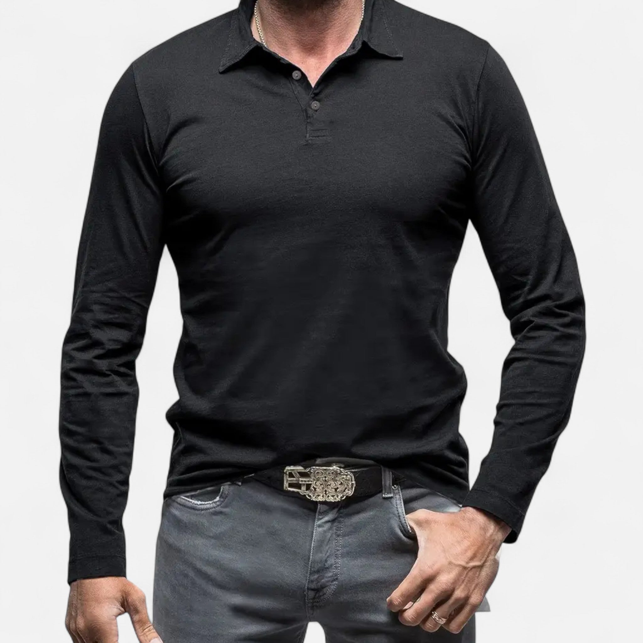Larnor | Herren Langarm Polohemd Zeitlose Eleganz