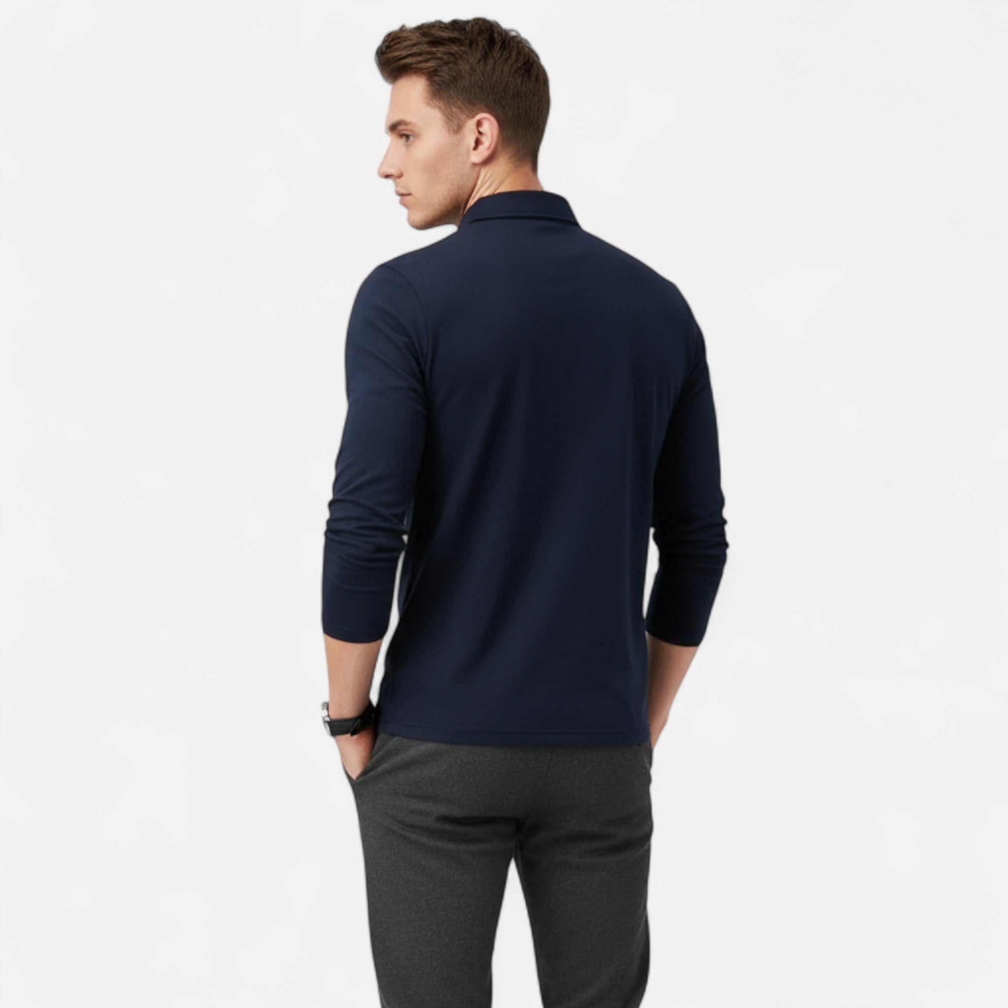 Larnor | Herren Langarm Polohemd Zeitlose Eleganz