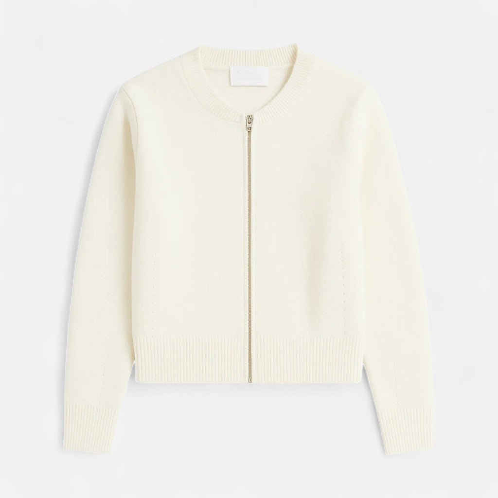 Larnor | Damen Slim-Knit Pullover mit Reißverschluss – Zeitlose Eleganz