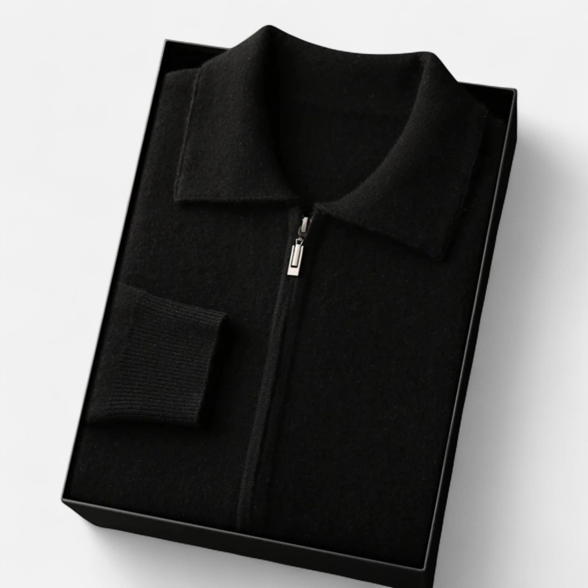 Larnor | Herren Strick Polo Cardigan Klassische Eleganz