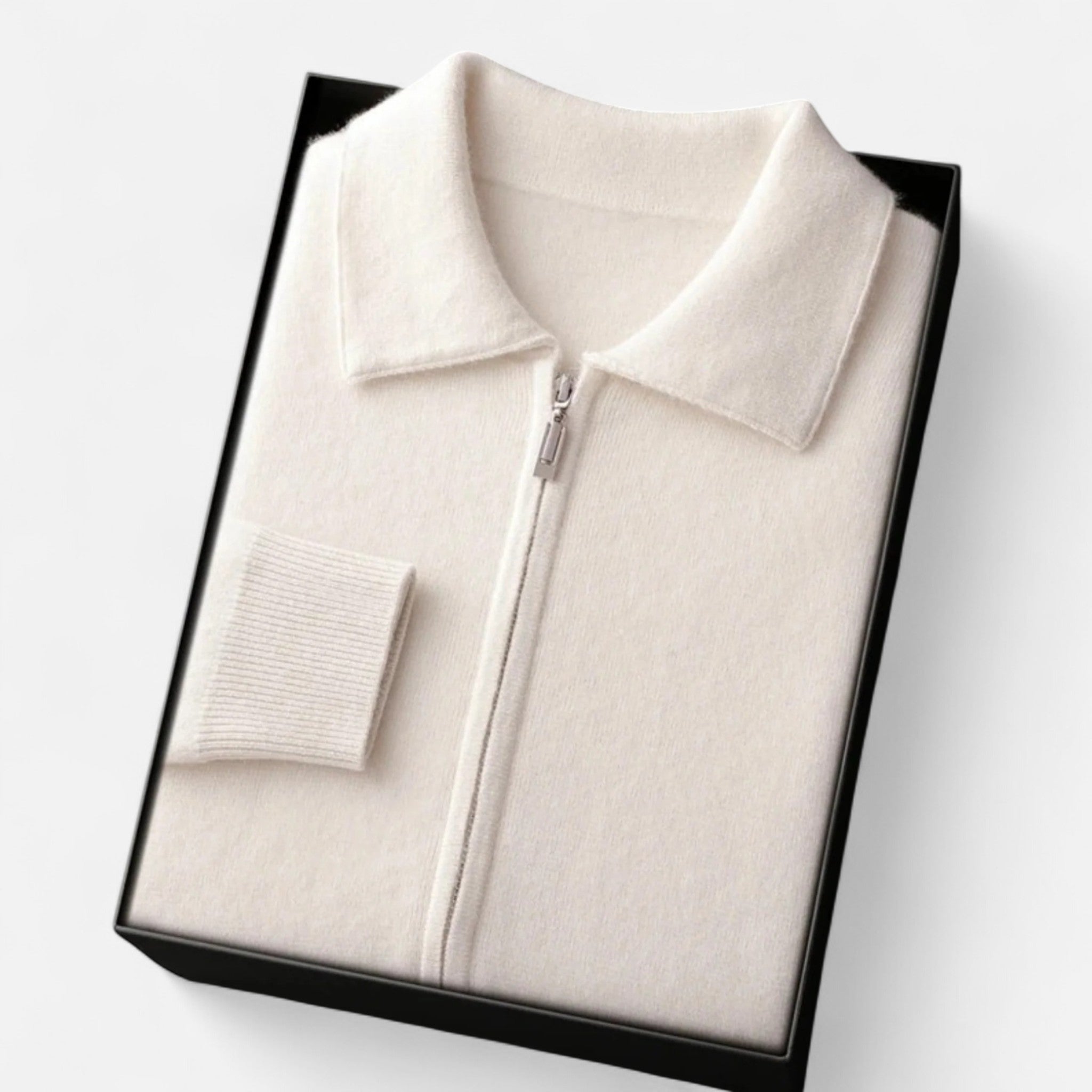 Larnor | Herren Strick Polo Cardigan Klassische Eleganz