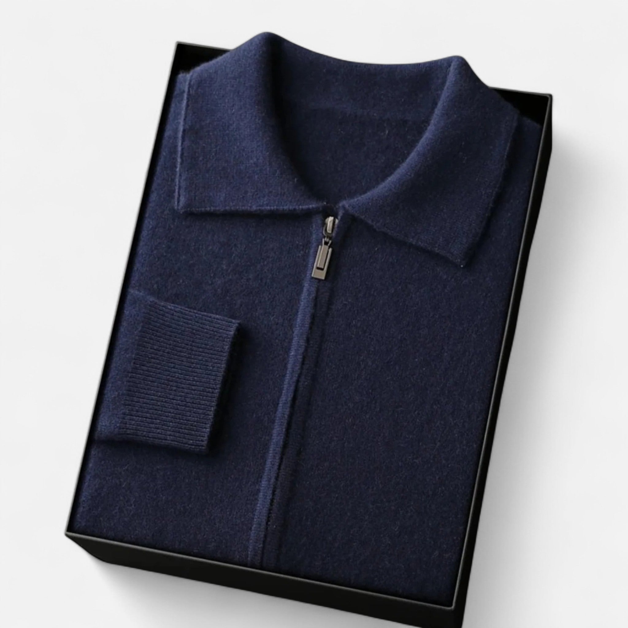 Larnor | Herren Strick Polo Cardigan Klassische Eleganz